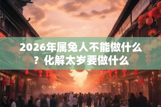 2026年属兔人不能做什么？化解太岁要做什么