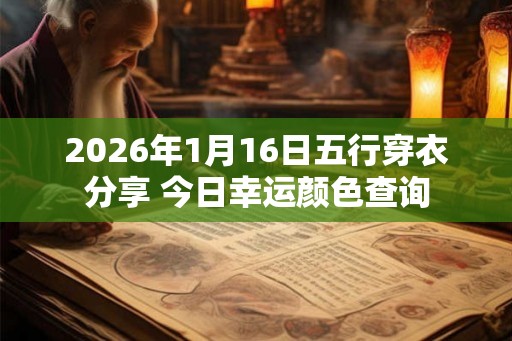 2026年1月16日五行穿衣分享 今日幸运颜色查询