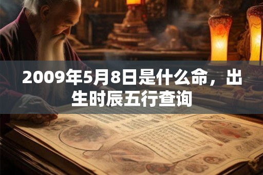 2009年5月8日是什么命，出生时辰五行查询