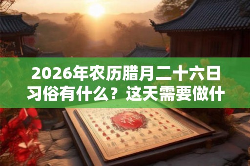 2026年农历腊月二十六日习俗有什么?这天需要做什么? 2026年农历腊月二十六日习俗有什么?这天需要做什么?