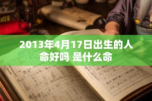 2013年4月17日出生的人命好吗 是什么命