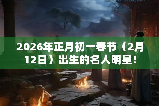 2026年正月初一春节（2月12日）出生的名人明星！