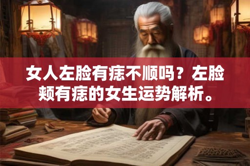 女人左脸有痣不顺吗？左脸颊有痣的女生运势解析。