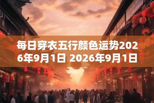 每日穿衣五行颜色运势2026年9月1日 2026年9月1日穿什么五行颜色运势好
