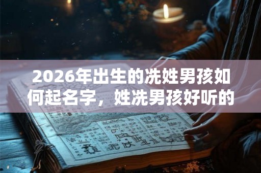 2026年出生的冼姓男孩如何起名字，姓冼男孩好听的名字