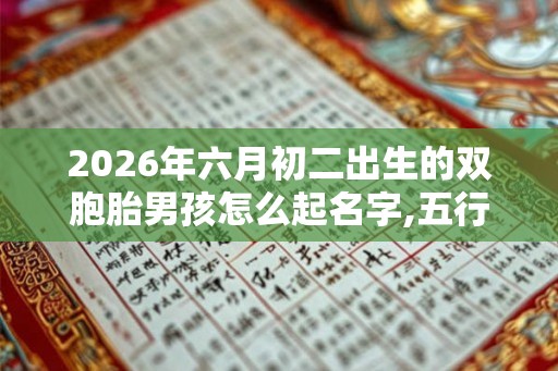 2026年六月初二出生的双胞胎男孩怎么起名字,五行属什么？