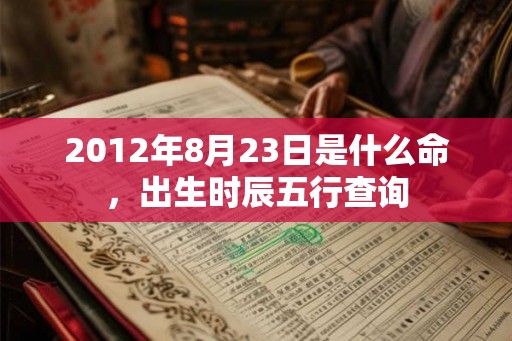 2012年8月23日是什么命,出生时辰五行查询 2012年8月23日是什么命,出生时辰五行查询