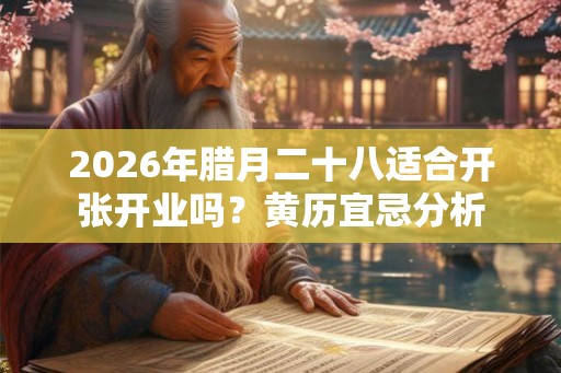2026年腊月二十八适合开张开业吗？黄历宜忌分析