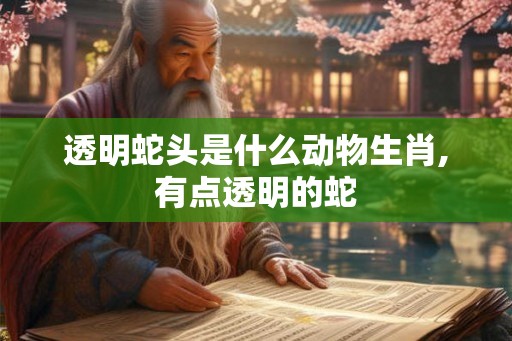 透明蛇头是什么动物生肖,有点透明的蛇 透明蛇头是什么动物生肖,有点透明的蛇