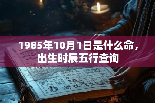 1985年10月1日是什么命，出生时辰五行查询