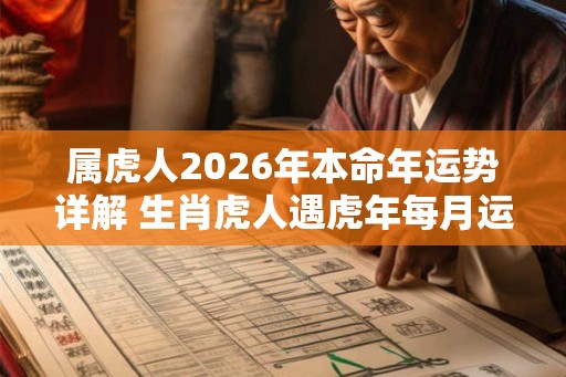 属虎人2026年本命年运势详解 生肖虎人遇虎年每月运势及运程 属虎人2026年本命年运势详解 生肖虎人遇虎年每月运势及运程