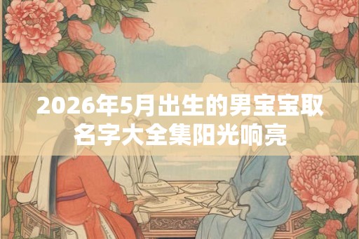 2026年5月出生的男宝宝取名字大全集阳光响亮