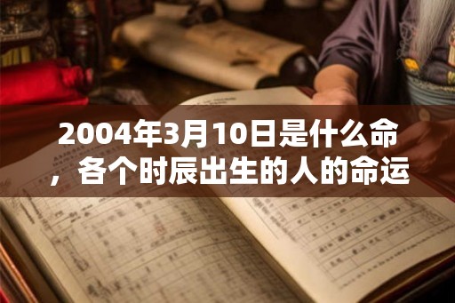 2004年3月10日是什么命，各个时辰出生的人的命运
