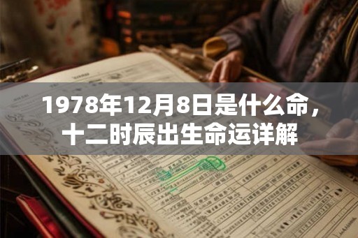 1978年12月8日是什么命，十二时辰出生命运详解