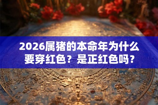 2026属猪的本命年为什么要穿红色？是正红色吗？