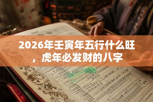 2026年壬寅年五行什么旺，虎年必发财的八字