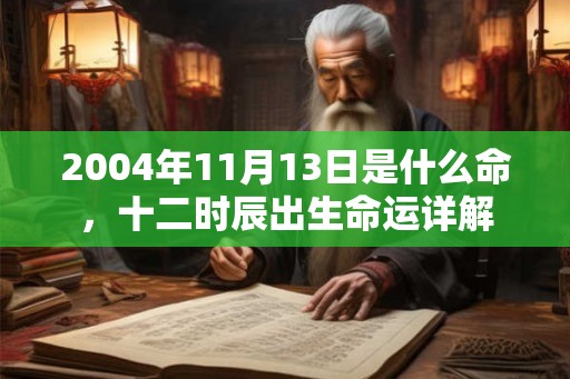 2004年11月13日是什么命，十二时辰出生命运详解