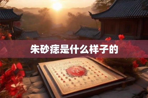 朱砂痣是什么样子的