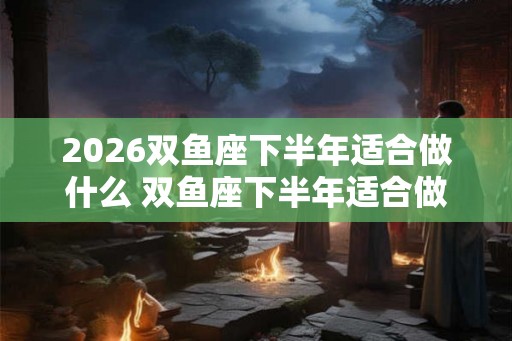 2026双鱼座下半年适合做什么 双鱼座下半年适合做服装吗