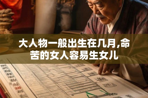 大人物一般出生在几月,命苦的女人容易生女儿