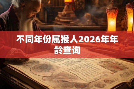 不同年份属猴人2026年年龄查询