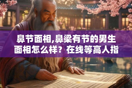 鼻节面相,鼻梁有节的男生面相怎么样？在线等高人指点