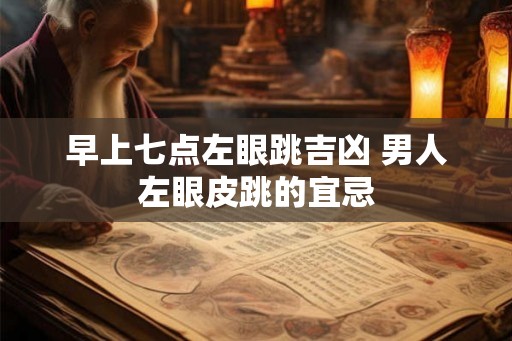 早上七点左眼跳吉凶 男人左眼皮跳的宜忌