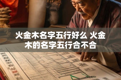 火金木名字五行好么 火金木的名字五行合不合