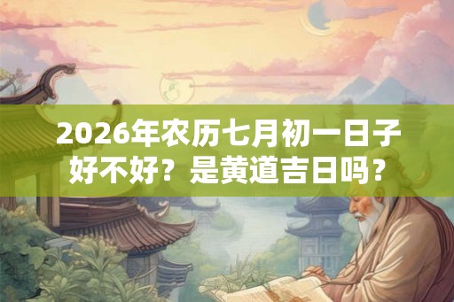 2026年农历七月初一日子好不好？是黄道吉日吗？