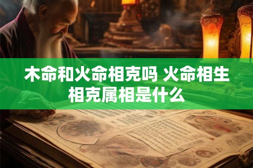 木命和火命相克吗 火命相生相克属相是什么