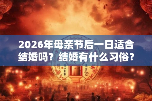 2026年母亲节后一日适合结婚吗？结婚有什么习俗？