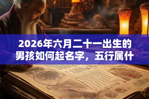 2026年六月二十一出生的男孩如何起名字，五行属什么