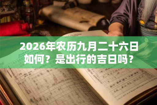 2026年农历九月二十六日如何？是出行的吉日吗？
