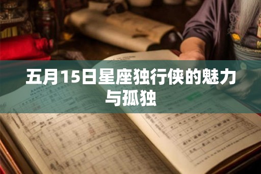 五月15日星座独行侠的魅力与孤独