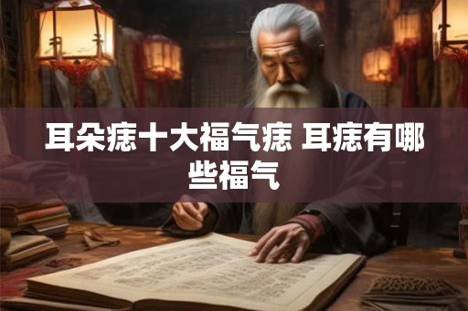 耳朵痣十大福气痣 耳痣有哪些福气