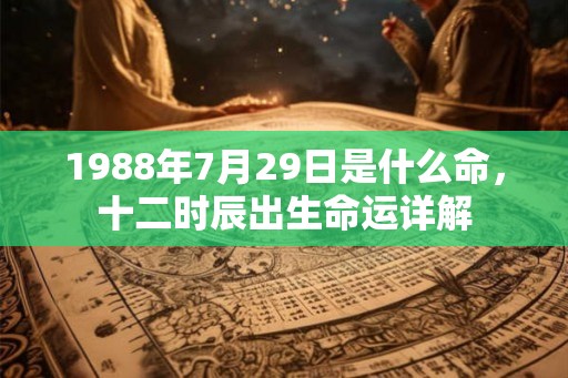 1988年7月29日是什么命,十二时辰出生命运详解 1988年7月29日是什么命,十二时辰出生命运详解
