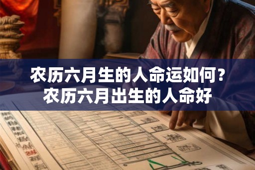 农历六月生的人命运如何?农历六月出生的人命好 农历六月生的人命运如何?农历六月出生的人命好