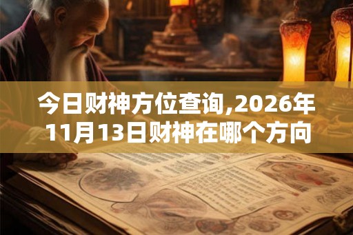 今日财神方位查询,2026年11月13日财神在哪个方向