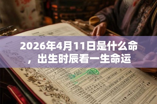 2026年4月11日是什么命，出生时辰看一生命运