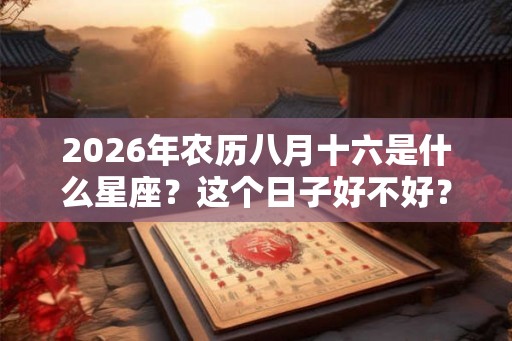2026年农历八月十六是什么星座?这个日子好不好? 2026年农历八月十六是什么星座?这个日子好不好?