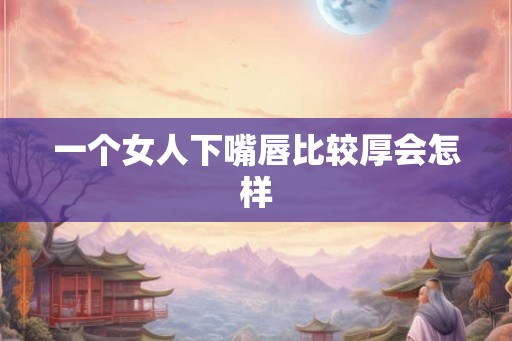 一个女人下嘴唇比较厚会怎样
