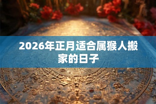 2026年正月适合属猴人搬家的日子