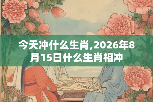 今天冲什么生肖,2026年8月15日什么生肖相冲