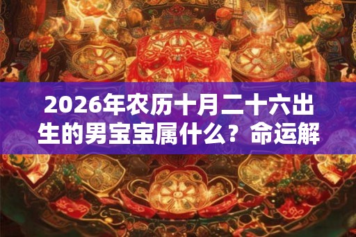 2026年农历十月二十六出生的男宝宝属什么？命运解析
