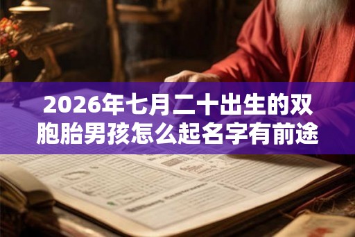 2026年七月二十出生的双胞胎男孩怎么起名字有前途