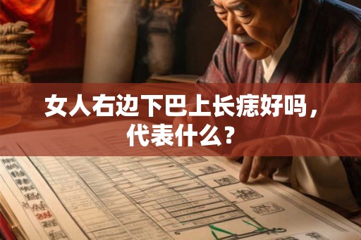 女人右边下巴上长痣好吗，代表什么？