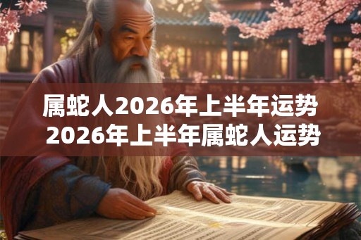 属蛇人2026年上半年运势 2026年上半年属蛇人运势如何 属蛇人2026年上半年运势 2026年上半年属蛇人运势如何