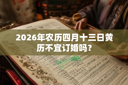 2026年农历四月十三日黄历不宜订婚吗？