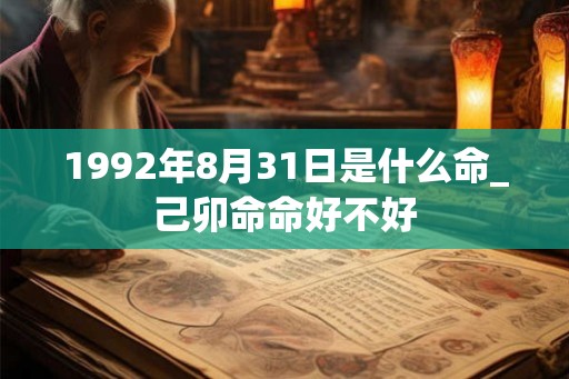 1992年8月31日是什么命_己卯命命好不好 1992年8月31日是什么命_己卯命命好不好