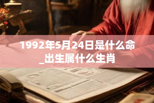 1992年5月24日是什么命_出生属什么生肖 1992年5月24日是什么命_出生属什么生肖